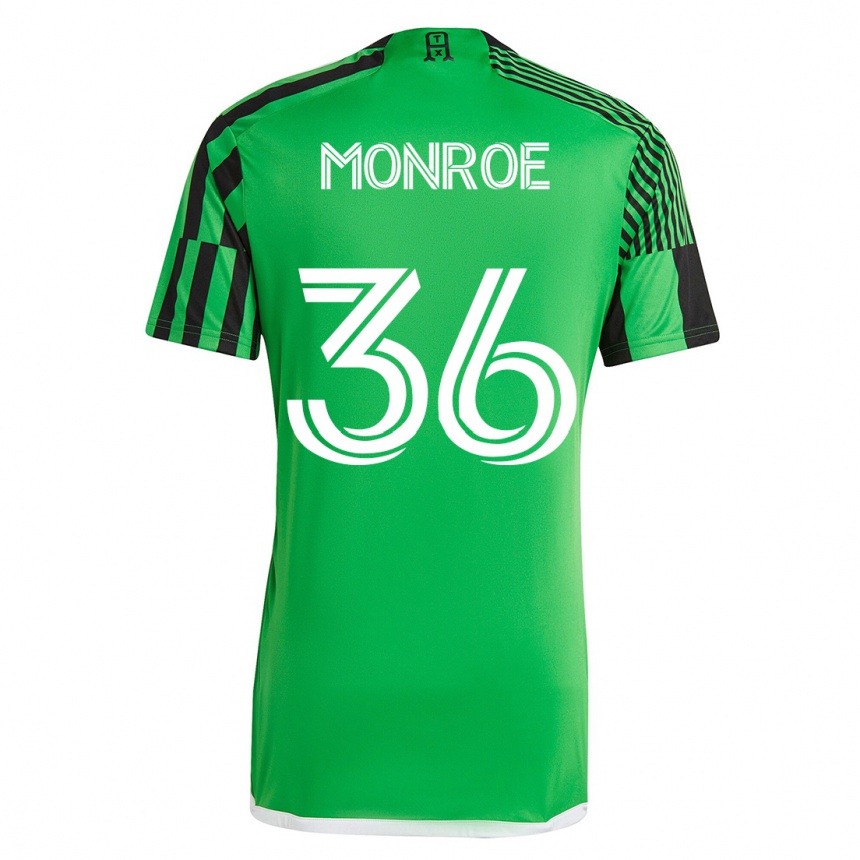 Kids Football Greg Monroe #36 Green Black Home Jersey 2023/24 T-Shirt
