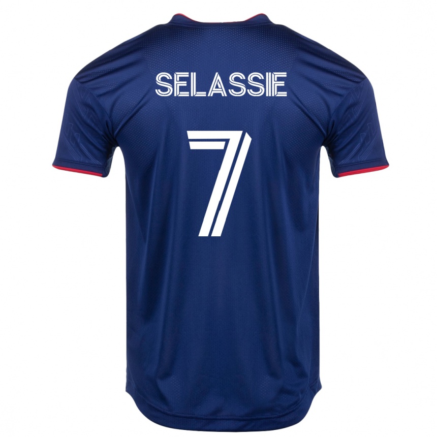 Kids Football Maren Haile-Selassie #7 Navy Home Jersey 2023/24 T-Shirt