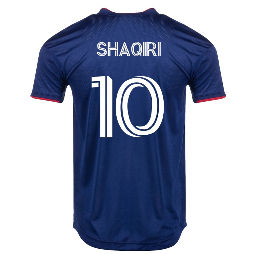 Kids Football Xherdan Shaqiri #10 Navy Home Jersey 2023/24 T-Shirt