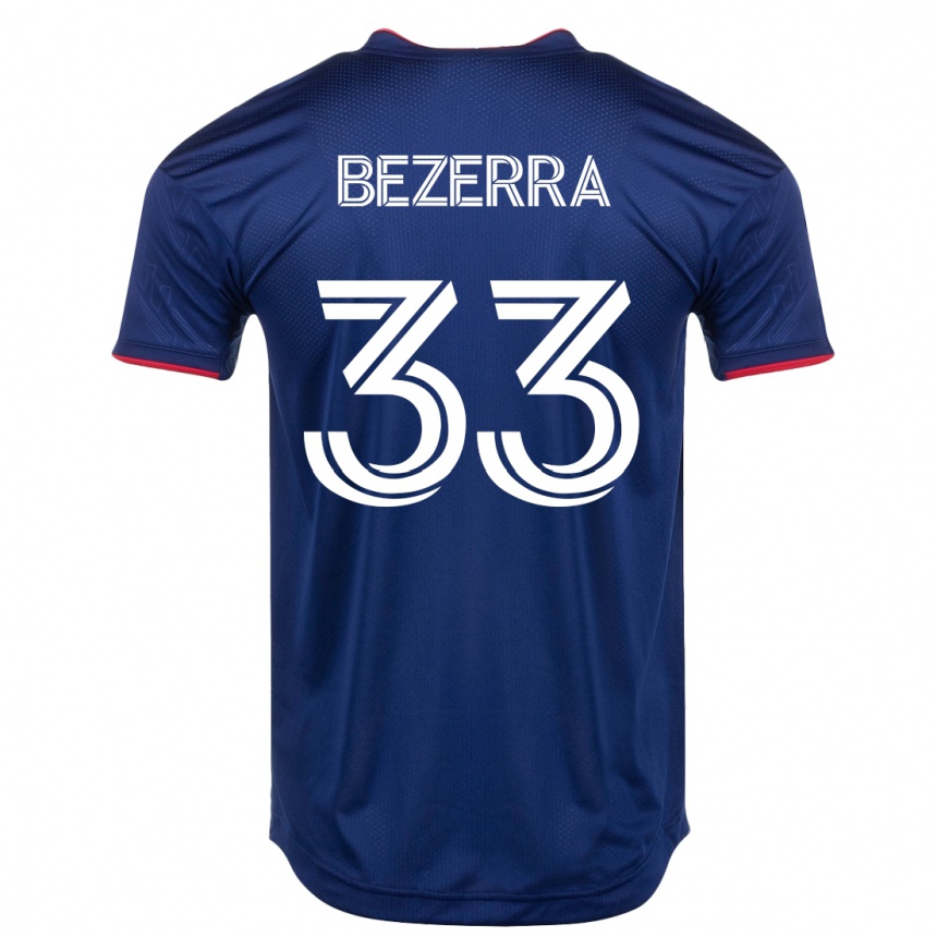 Kids Football Victor Bezerra #33 Navy Home Jersey 2023/24 T-Shirt