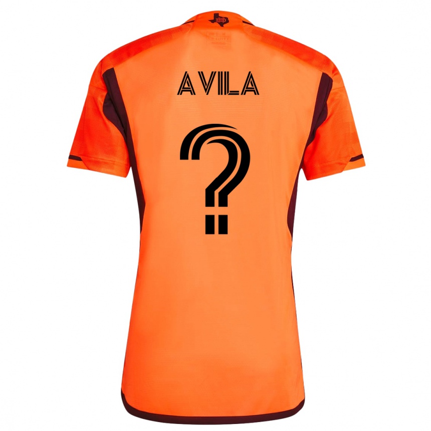 Kids Football Beto Avila #0 Orange Home Jersey 2023/24 T-Shirt