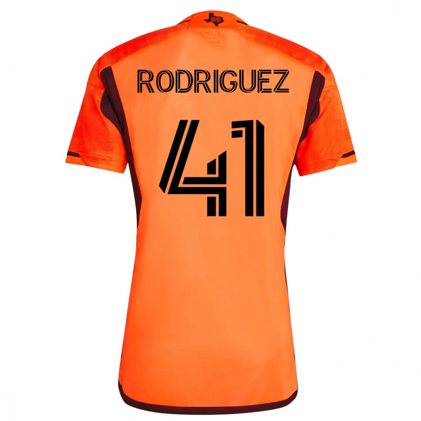 Kids Football Sebastian Rodriguez #41 Orange Home Jersey 2023/24 T-Shirt