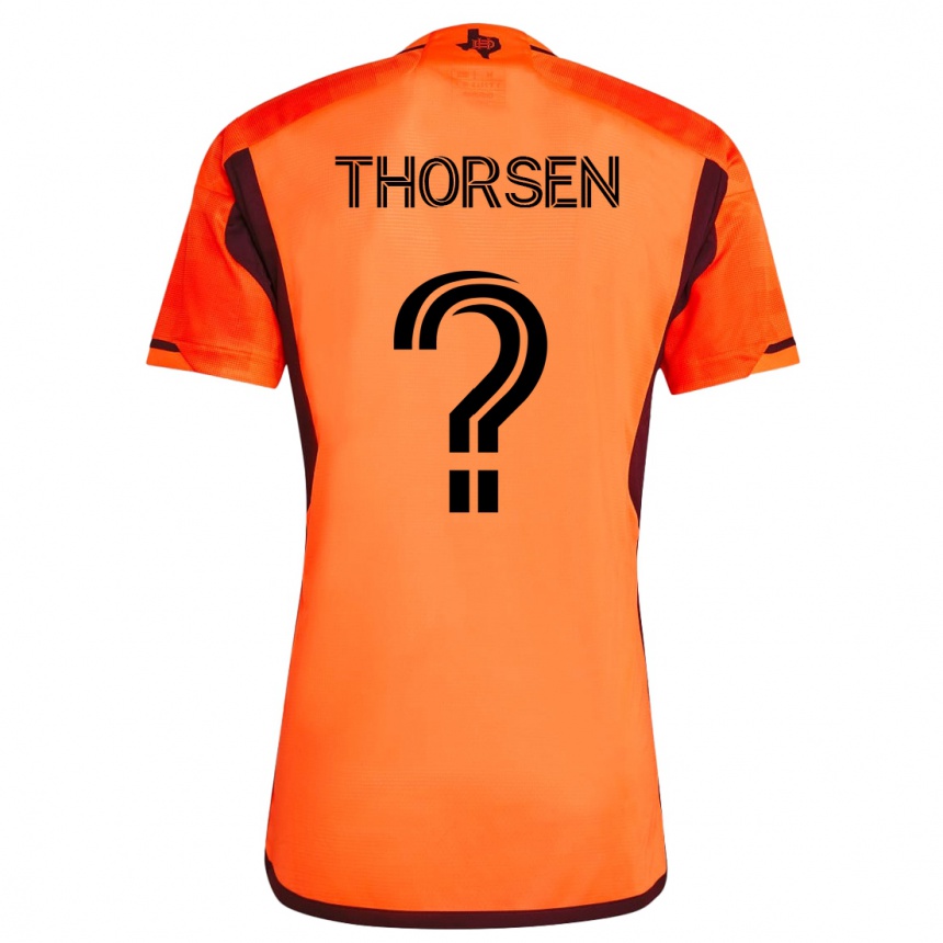 Kids Football Liam Thorsen #0 Orange Home Jersey 2023/24 T-Shirt
