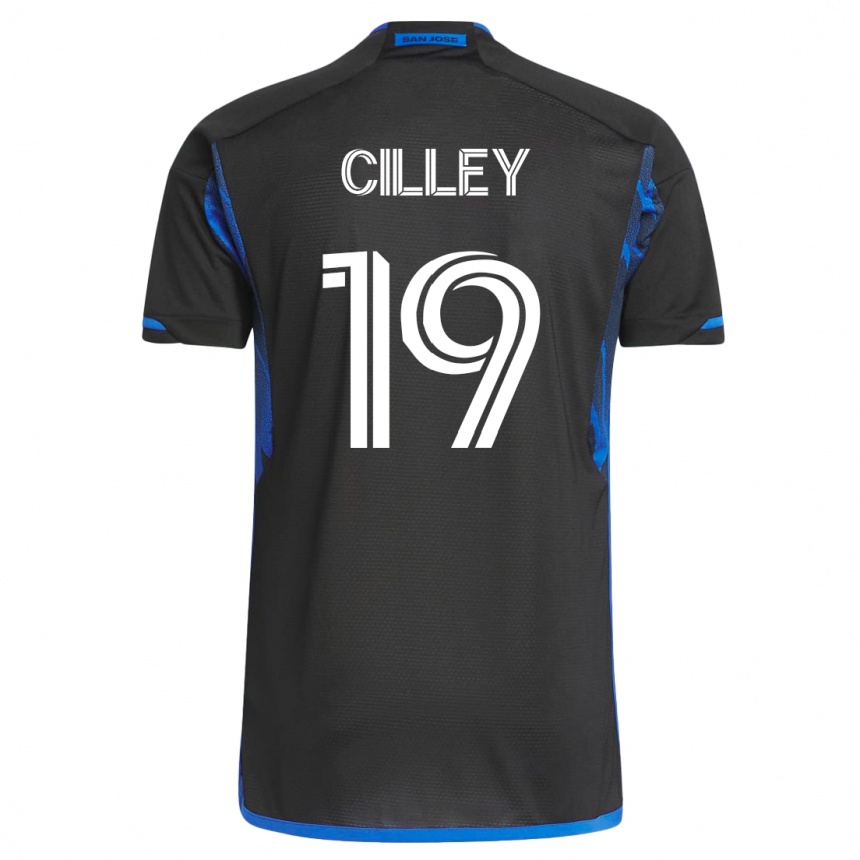 Kids Football Cam Cilley #19 Blue Black Home Jersey 2023/24 T-Shirt