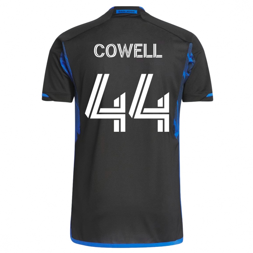 Kids Football Cade Cowell #44 Blue Black Home Jersey 2023/24 T-Shirt