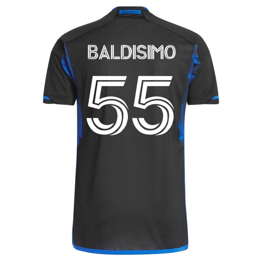Kids Football Michael Baldisimo #55 Blue Black Home Jersey 2023/24 T-Shirt