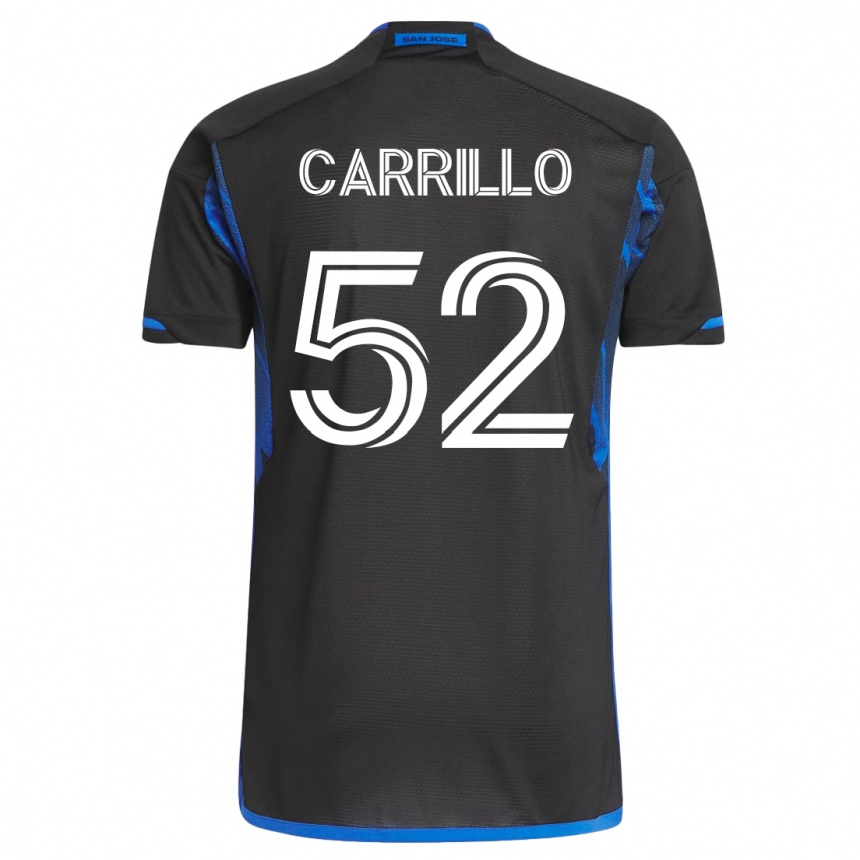 Kids Football Israel Carrillo #52 Blue Black Home Jersey 2023/24 T-Shirt