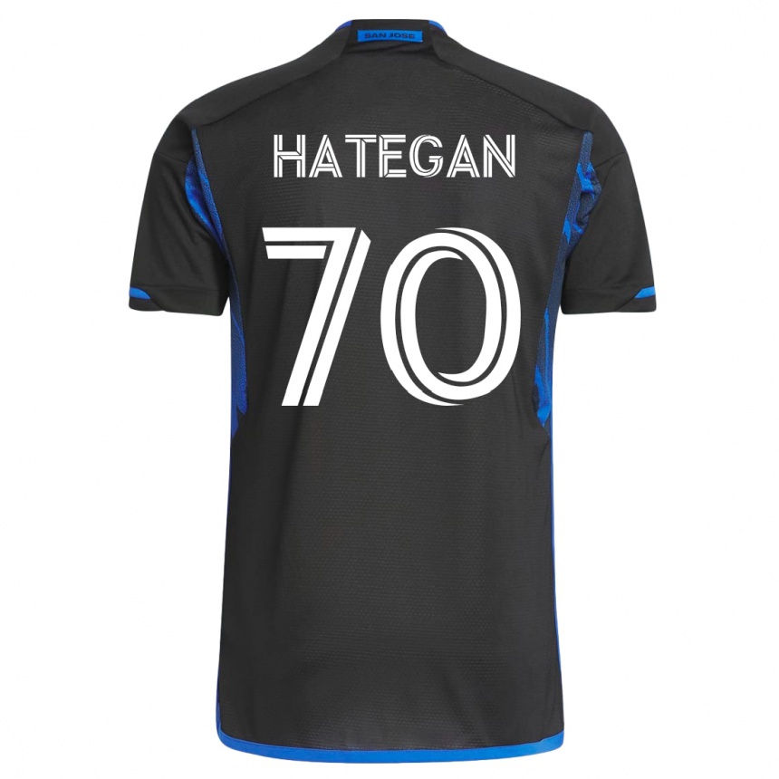 Kids Football Roberto Hategan #70 Blue Black Home Jersey 2023/24 T-Shirt