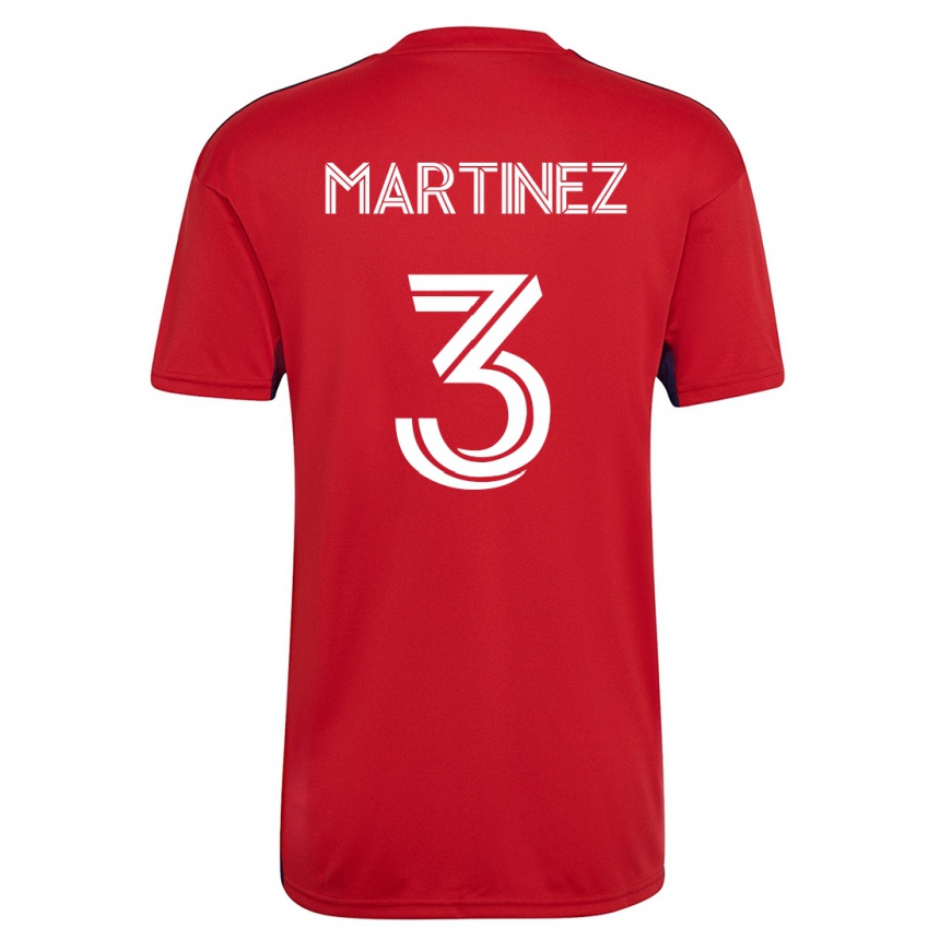 Kids Football José Antonio Martínez #3 Red Home Jersey 2023/24 T-Shirt