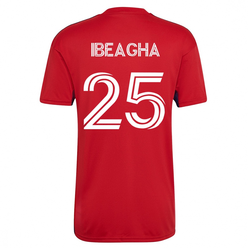Kids Football Sebastien Ibeagha #25 Red Home Jersey 2023/24 T-Shirt