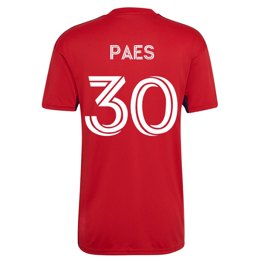 Kids Football Maarten Paes #30 Red Home Jersey 2023/24 T-Shirt