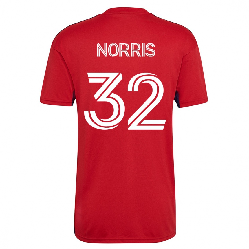 Kids Football Nolan Norris #32 Red Home Jersey 2023/24 T-Shirt