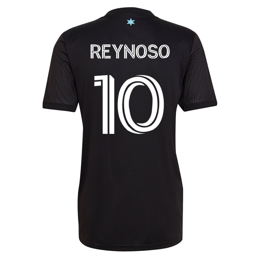 Kids Football Emanuel Reynoso #10 Black Home Jersey 2023/24 T-Shirt