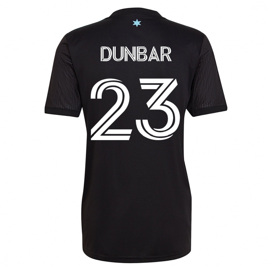 Kids Football Cameron Dunbar #23 Black Home Jersey 2023/24 T-Shirt