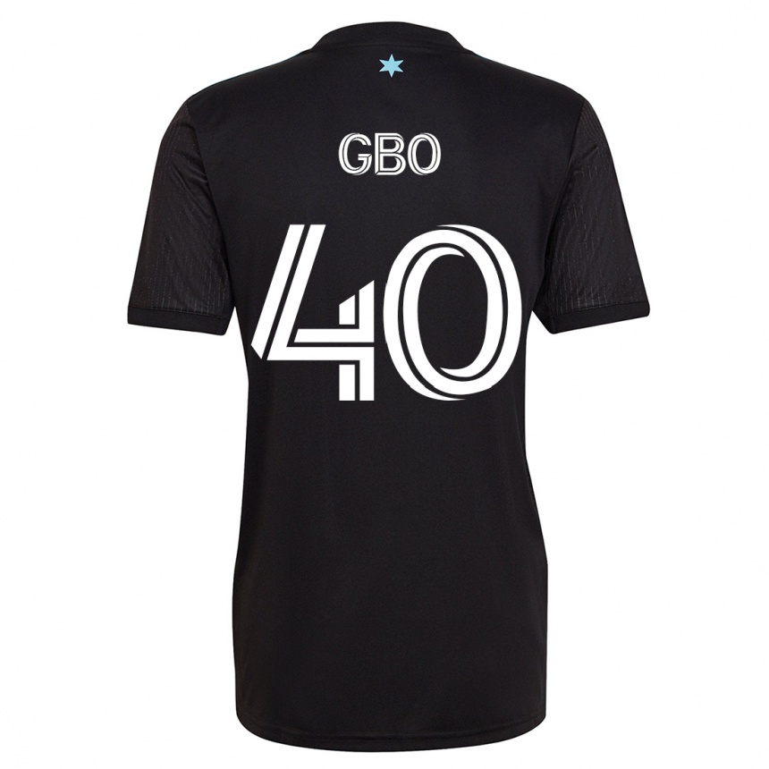 Kids Football Cedrik Gbo #40 Black Home Jersey 2023/24 T-Shirt