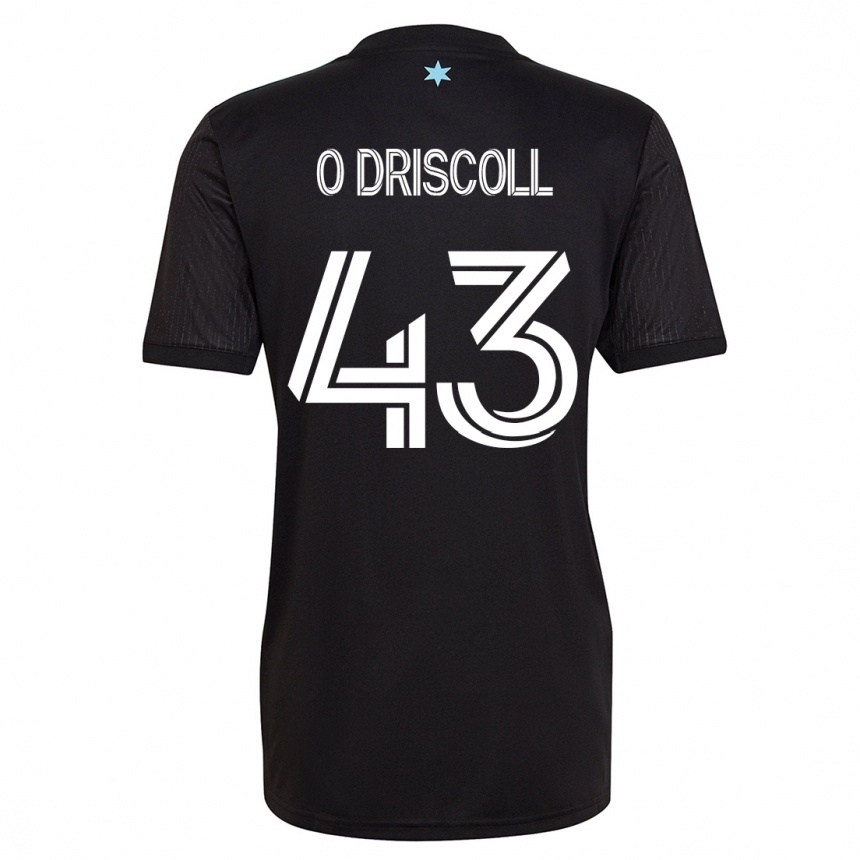 Kids Football Rory O'driscoll #43 Black Home Jersey 2023/24 T-Shirt