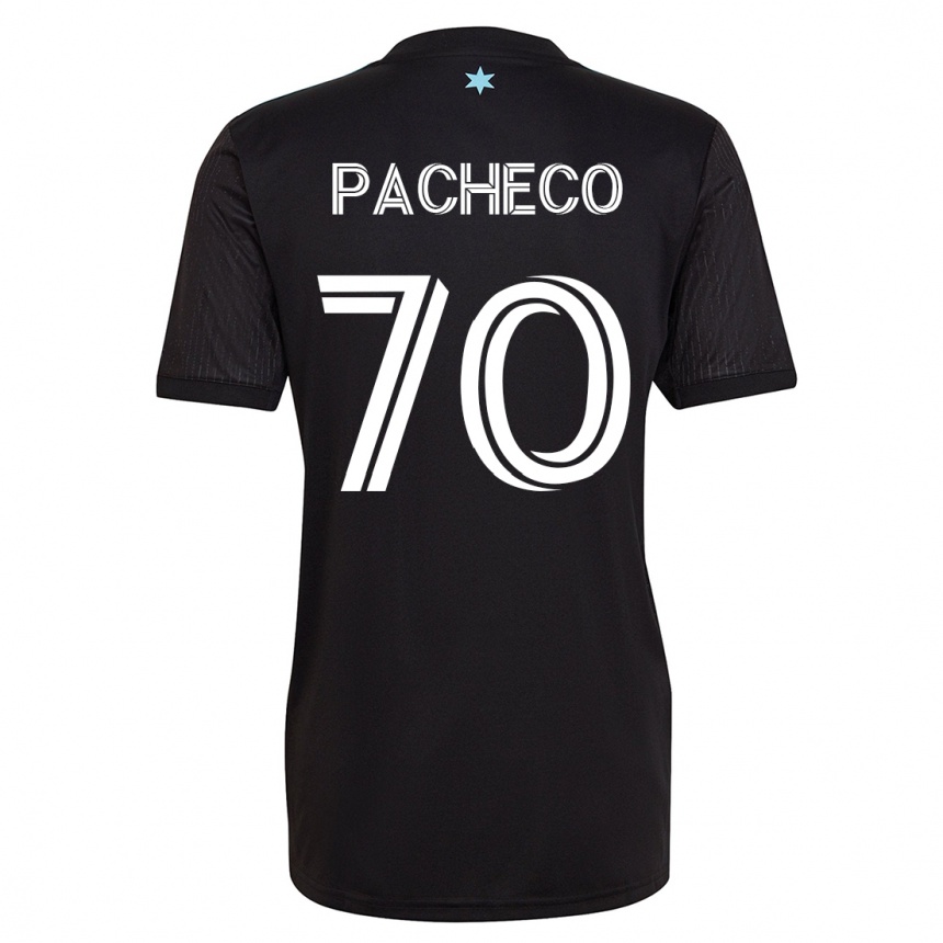 Kids Football Diogo Pacheco #70 Black Home Jersey 2023/24 T-Shirt
