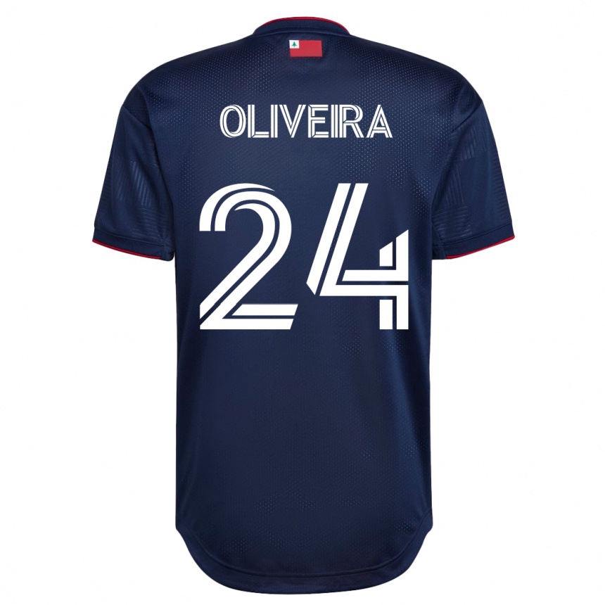 Kids Football Cristiano Oliveira #24 Navy Home Jersey 2023/24 T-Shirt