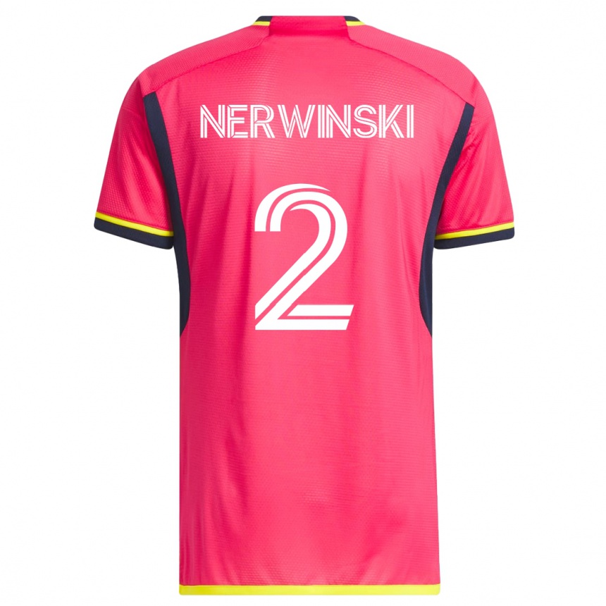 Kids Football Jake Nerwinski #2 Pink Home Jersey 2023/24 T-Shirt