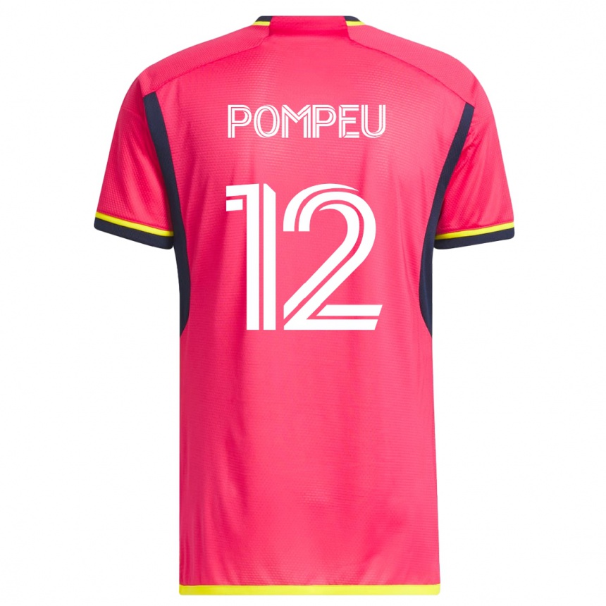Kids Football Célio Pompeu #12 Pink Home Jersey 2023/24 T-Shirt