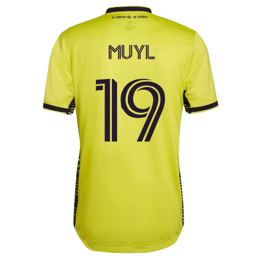 Kids Football Alex Muyl #19 Yellow Home Jersey 2023/24 T-Shirt