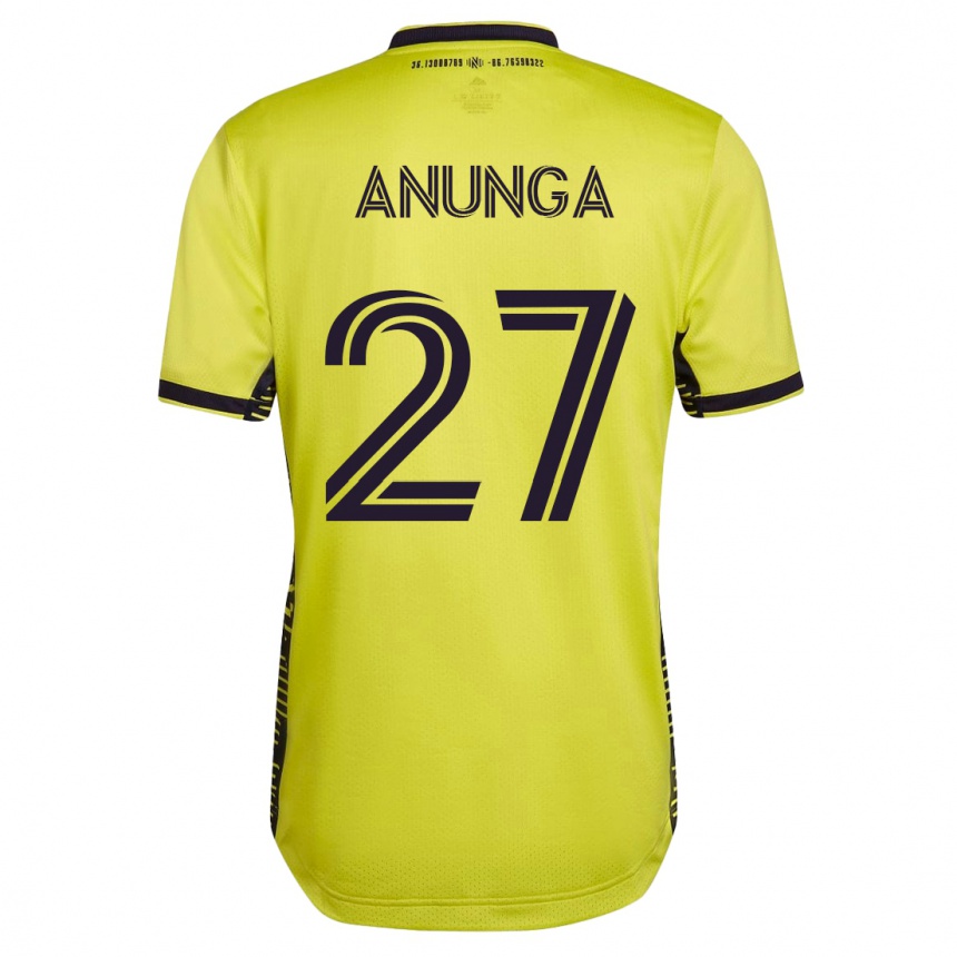 Kids Football Tah Anunga #27 Yellow Home Jersey 2023/24 T-Shirt