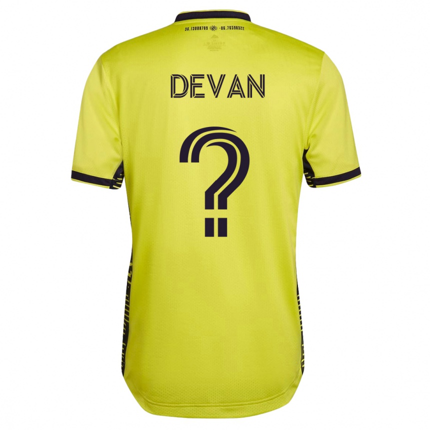 Kids Football Liam Devan #0 Yellow Home Jersey 2023/24 T-Shirt