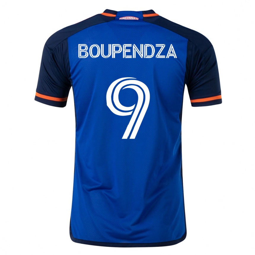 Kids Football Aaron Boupendza #9 Blue Home Jersey 2023/24 T-Shirt