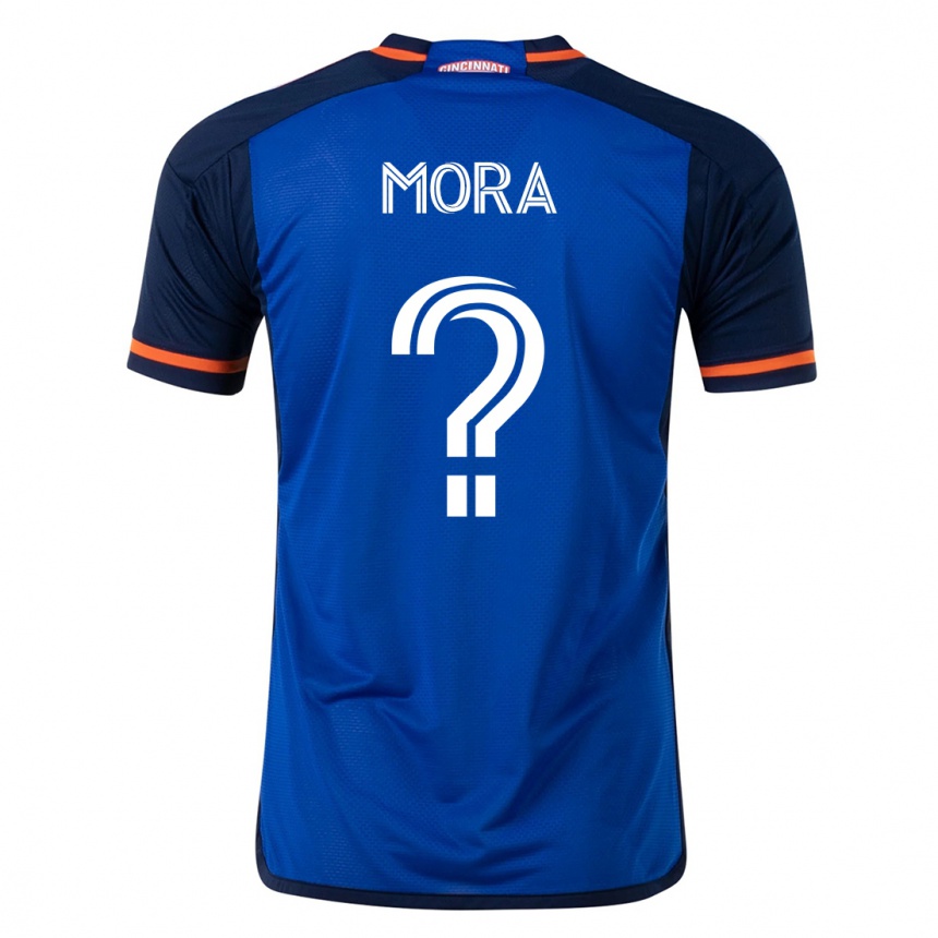 Kids Football Jiovanny Mora #0 Blue Home Jersey 2023/24 T-Shirt