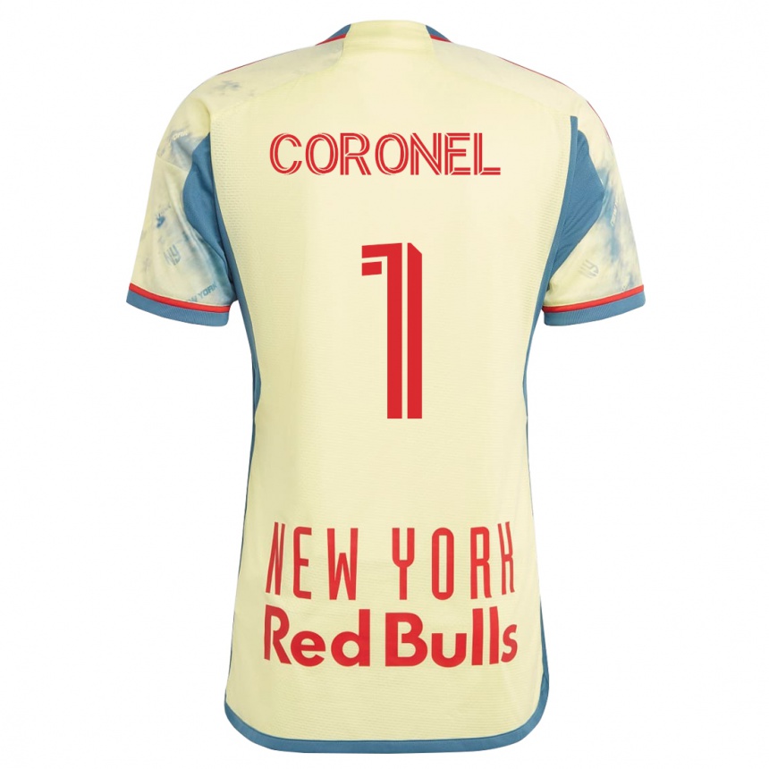 Kids Football Carlos Coronel #1 Yellow Home Jersey 2023/24 T-Shirt
