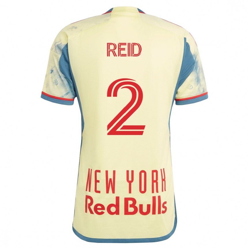 Kids Football Jayden Reid #2 Yellow Home Jersey 2023/24 T-Shirt