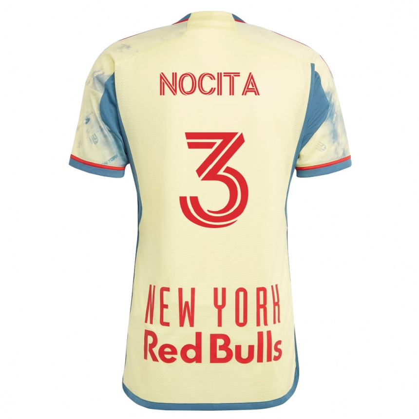 Kids Football Matthew Nocita #3 Yellow Home Jersey 2023/24 T-Shirt