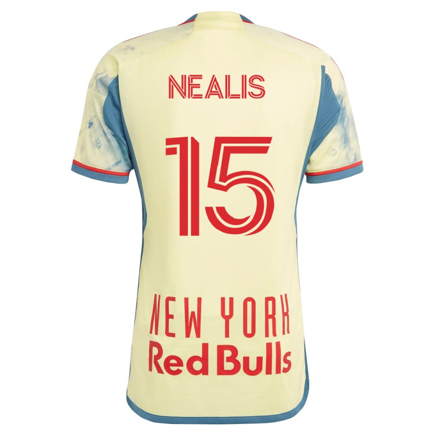 Kids Football Sean Nealis #15 Yellow Home Jersey 2023/24 T-Shirt