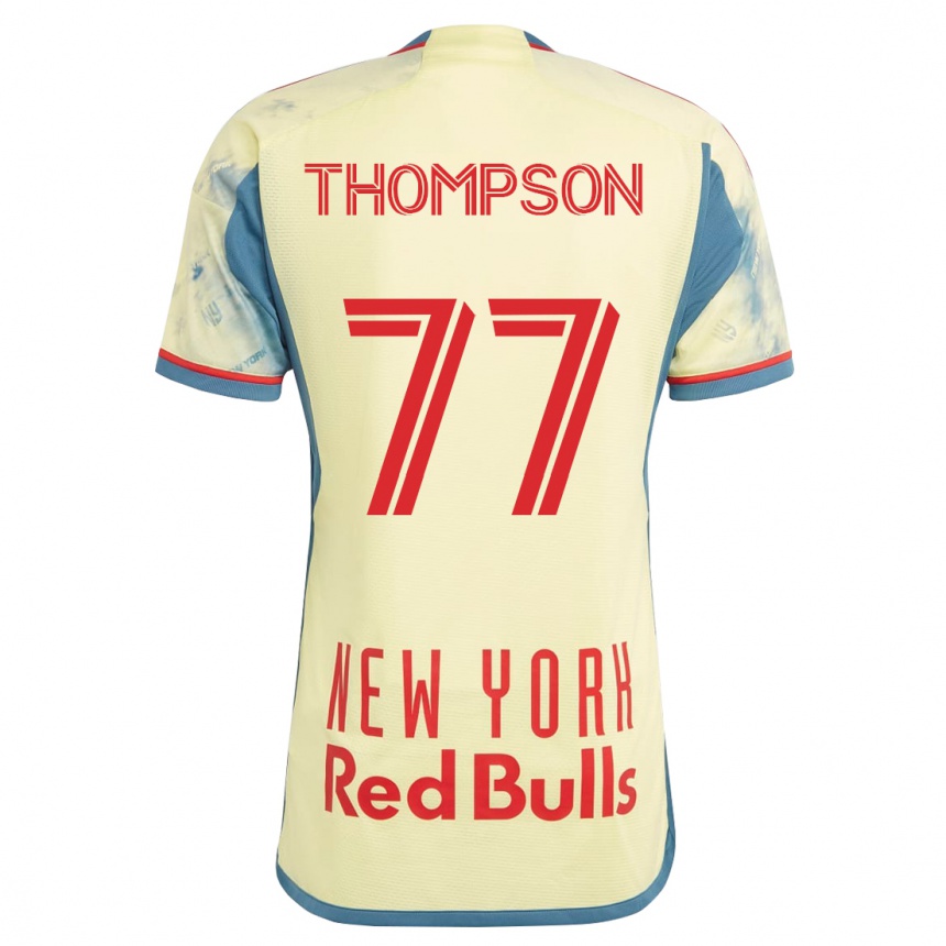 Kids Football Amos Shapiro-Thompson #77 Yellow Home Jersey 2023/24 T-Shirt