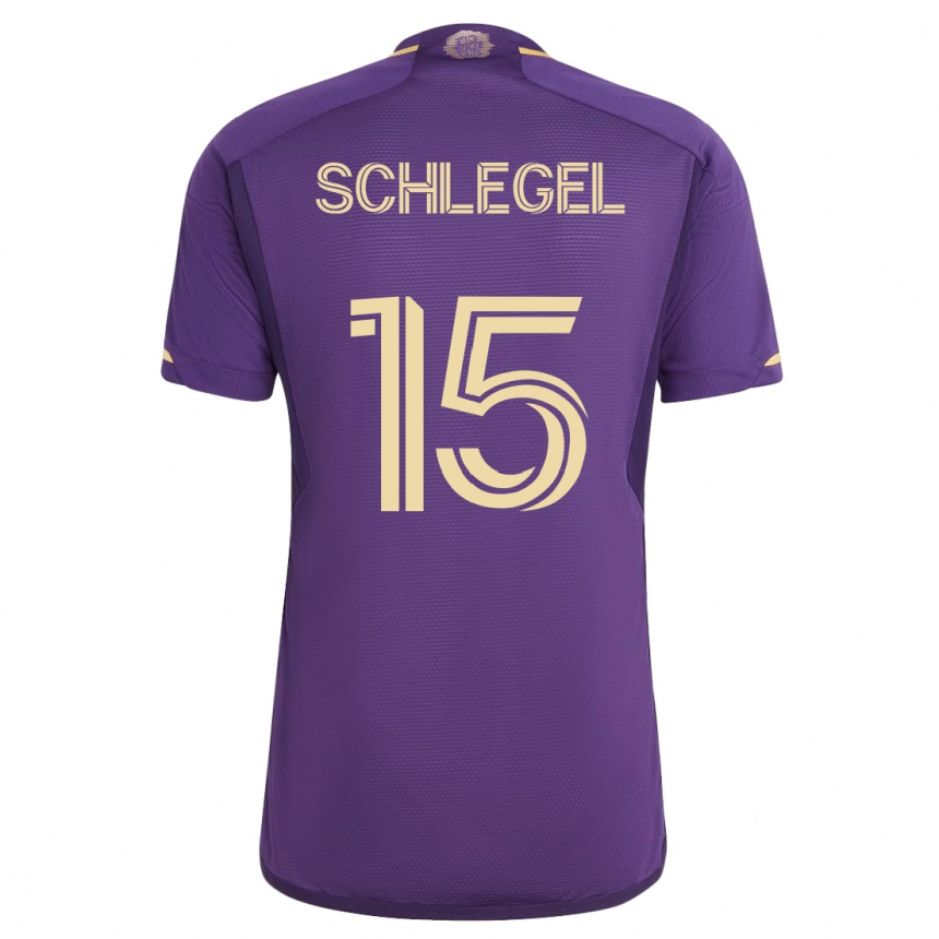 Kids Football Rodrigo Schlegel #15 Violet Home Jersey 2023/24 T-Shirt