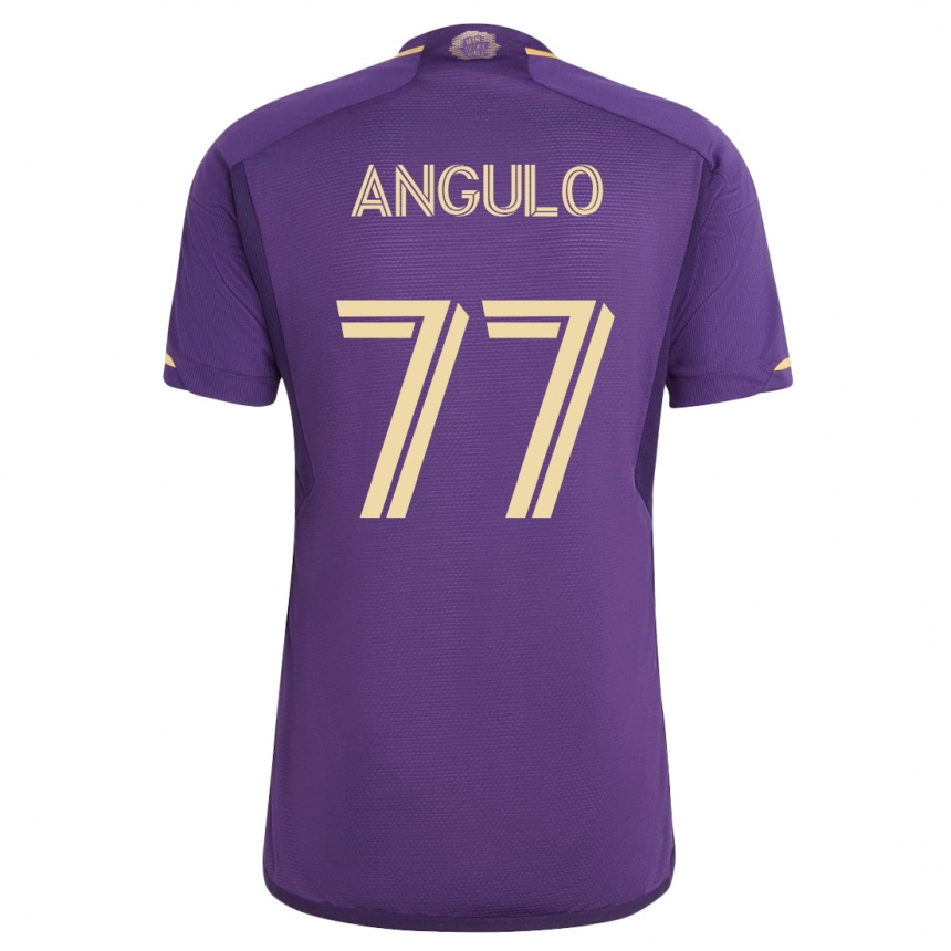 Kids Football Iván Angulo #77 Violet Home Jersey 2023/24 T-Shirt