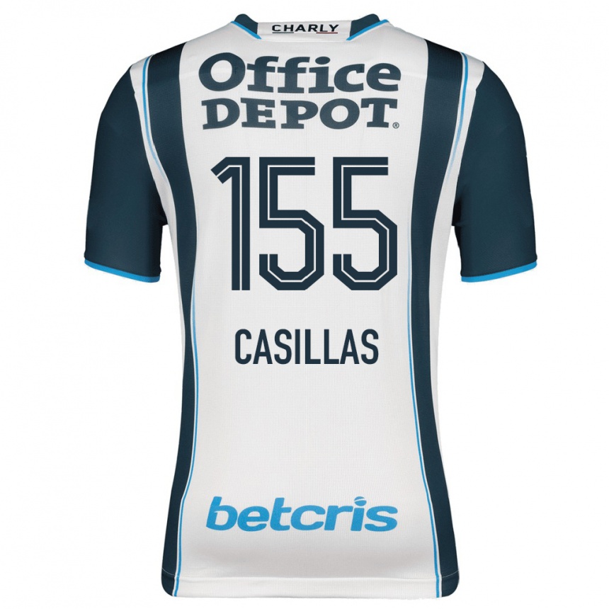 Kids Football Johan Casillas #155 Navy Home Jersey 2023/24 T-Shirt