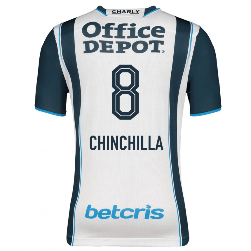 Kids Football Priscila Chinchilla #8 Navy Home Jersey 2023/24 T-Shirt