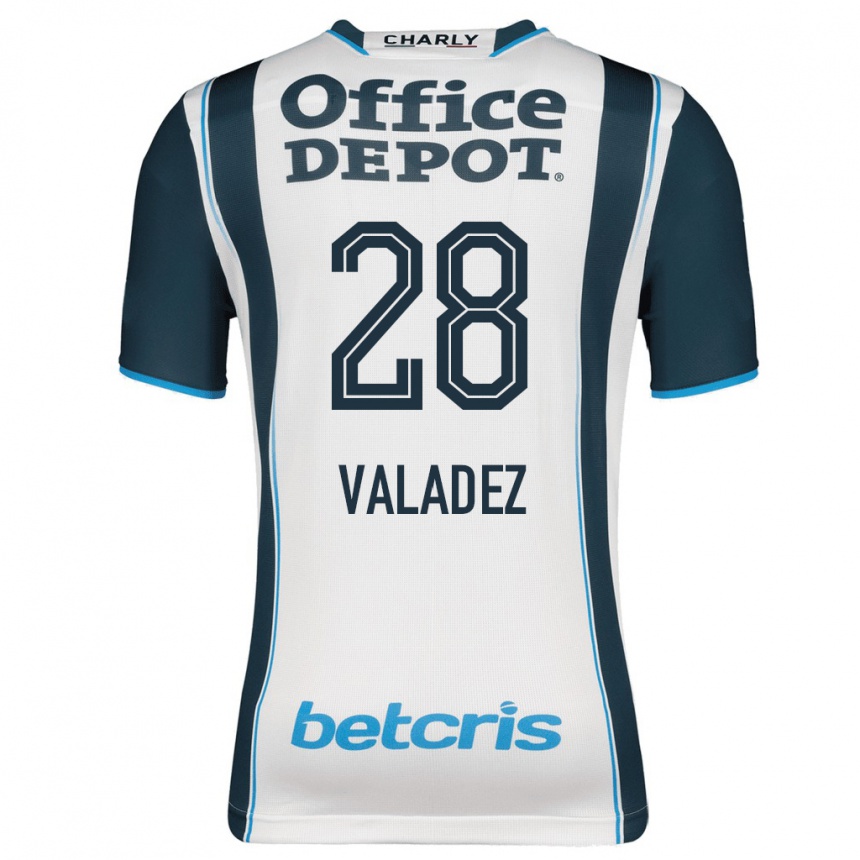 Kids Football Julia Valadez #28 Navy Home Jersey 2023/24 T-Shirt
