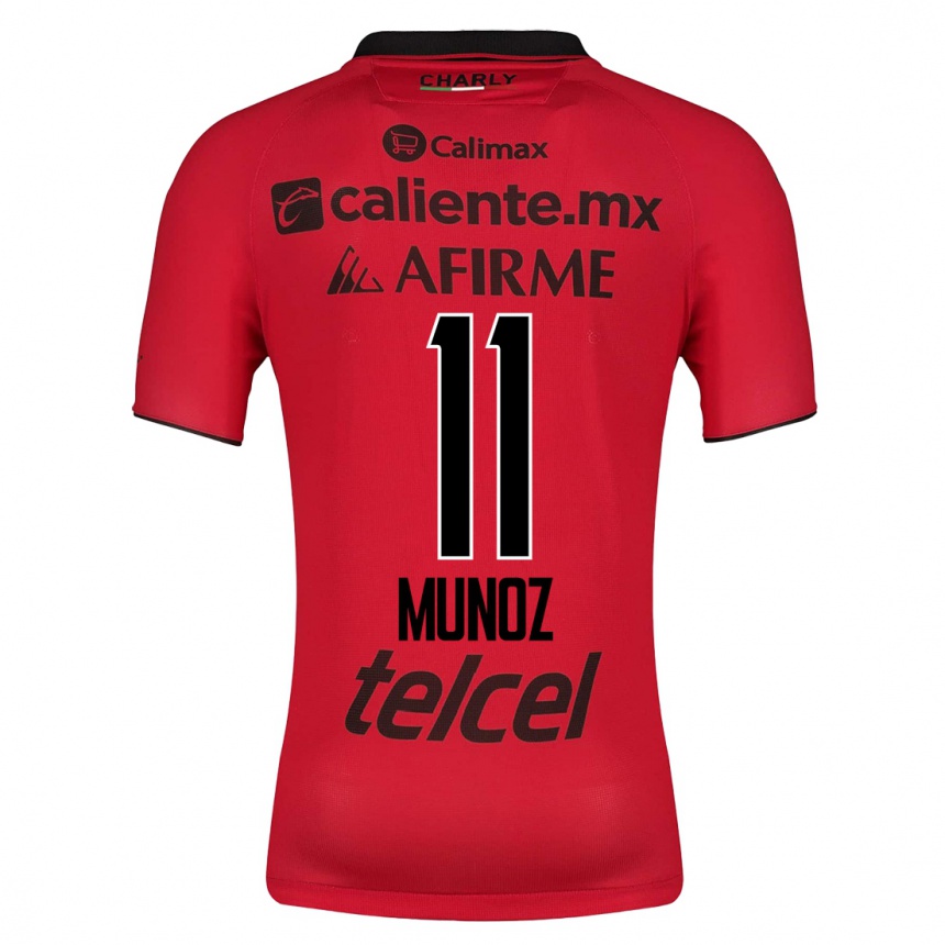Kids Football Sanjuana Muñoz #11 Red Home Jersey 2023/24 T-Shirt