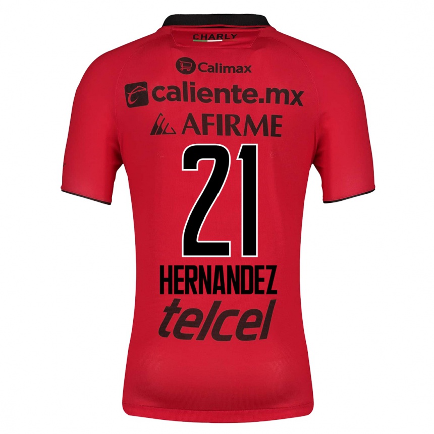 Kids Football Inglis Hernández #21 Red Home Jersey 2023/24 T-Shirt
