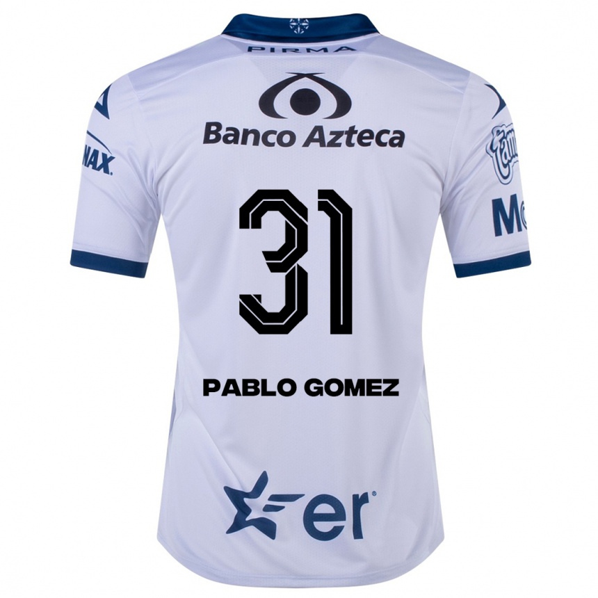 Kids Football Juan Pablo Gómez #31 White Home Jersey 2023/24 T-Shirt