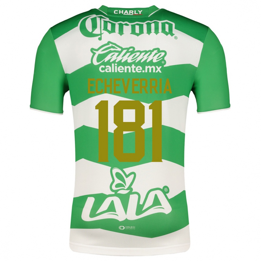 Kids Football Emmanuel Echeverría #181 Green Home Jersey 2023/24 T-Shirt