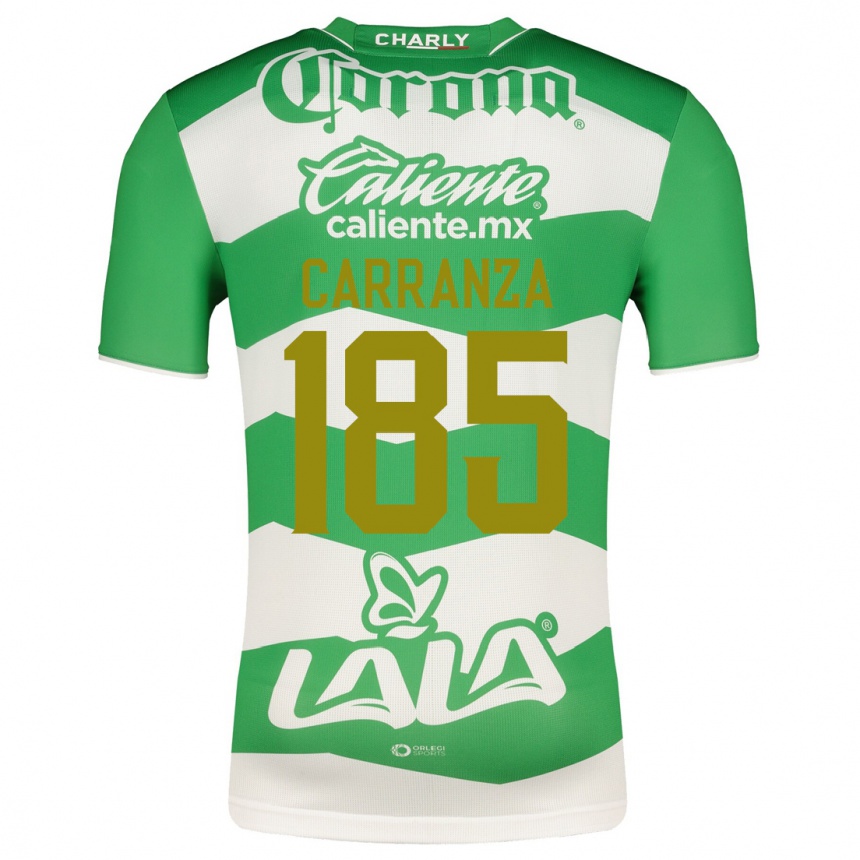 Kids Football Héctor Carranza #185 Green Home Jersey 2023/24 T-Shirt