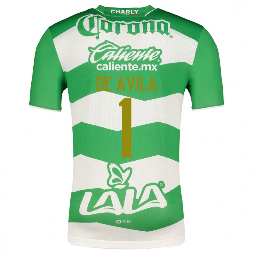 Kids Football Hannia De Ávila #1 Green Home Jersey 2023/24 T-Shirt