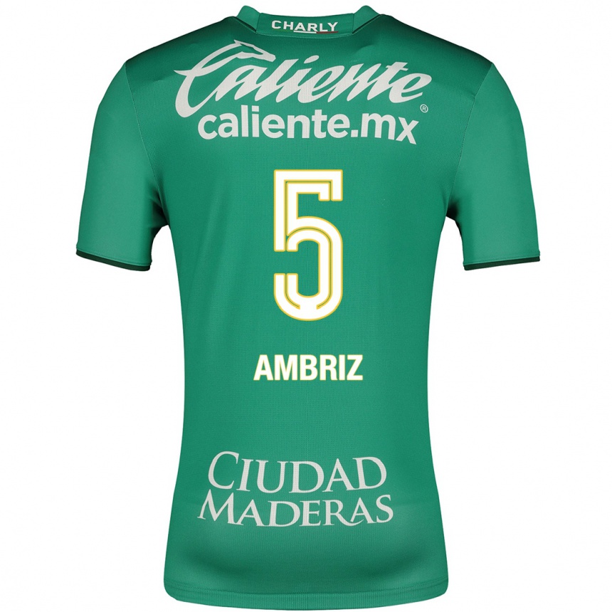 Kids Football Fidel Ambríz #5 Green Home Jersey 2023/24 T-Shirt