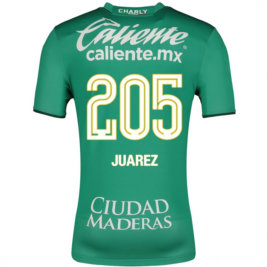 Kids Football Moisés Juárez #205 Green Home Jersey 2023/24 T-Shirt