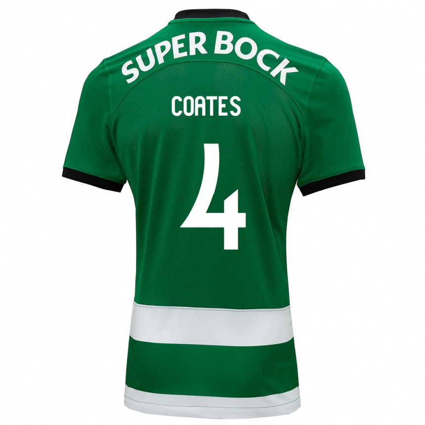 Kids Football Sebastián Coates #4 Green Home Jersey 2023/24 T-Shirt