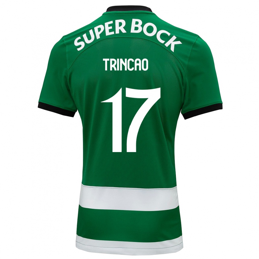 Kids Football Trincão #17 Green Home Jersey 2023/24 T-Shirt