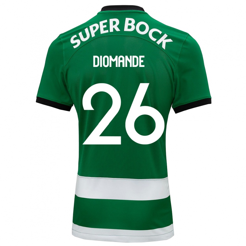 Kids Football Ousmane Diomande #26 Green Home Jersey 2023/24 T-Shirt